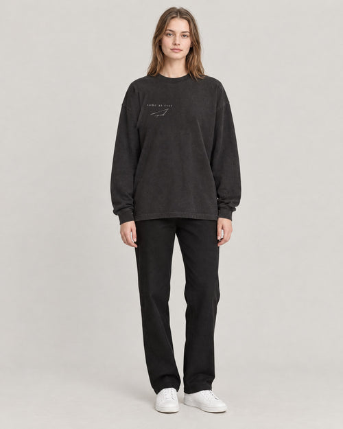 unsent. long sleeve — off black