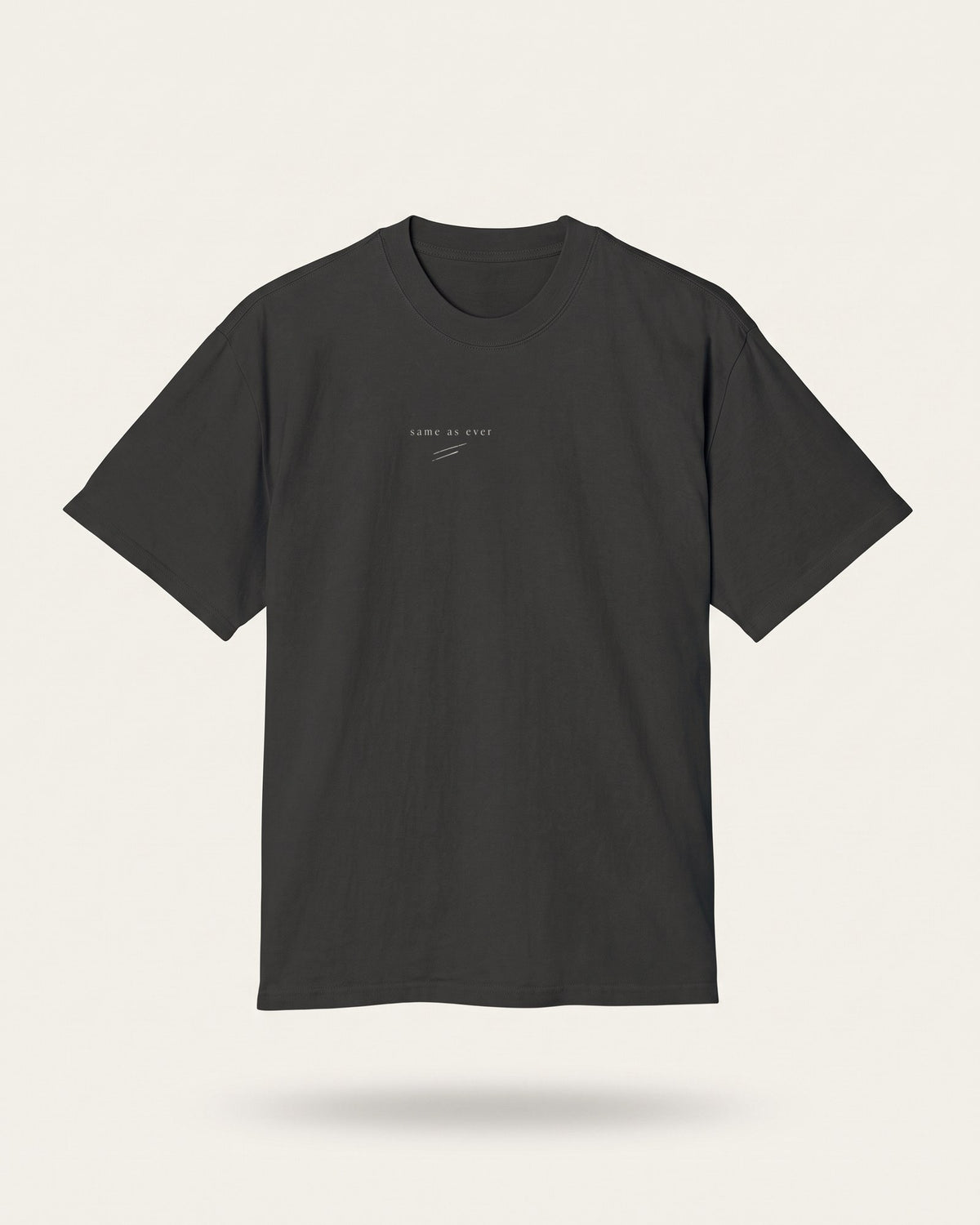 not yet. tee — faded black